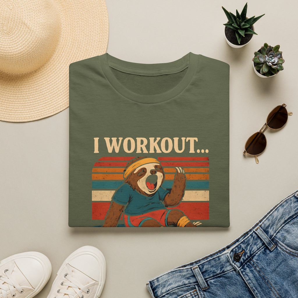 Napping Bear in Activewear T-Shirt