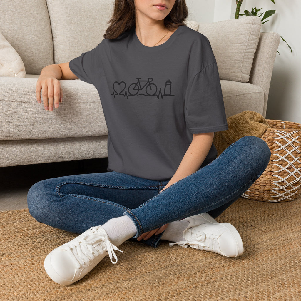 Bicycle on heartbeat line T-Shirt