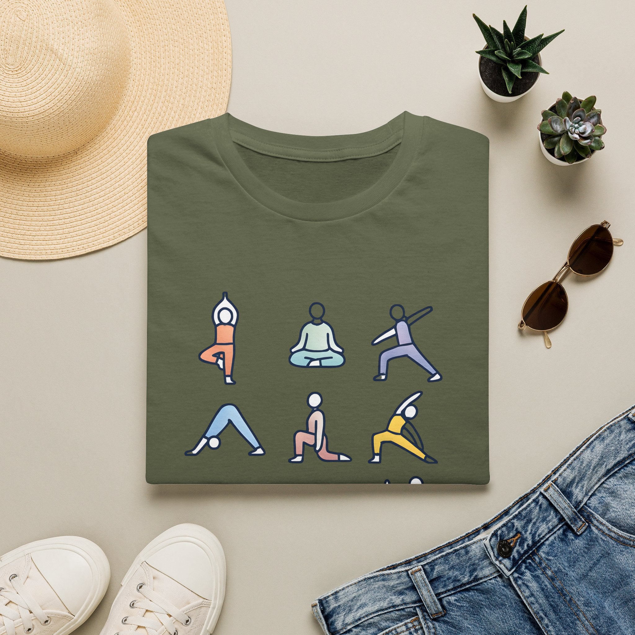 Yoga Pose Illustrations T-Shirt