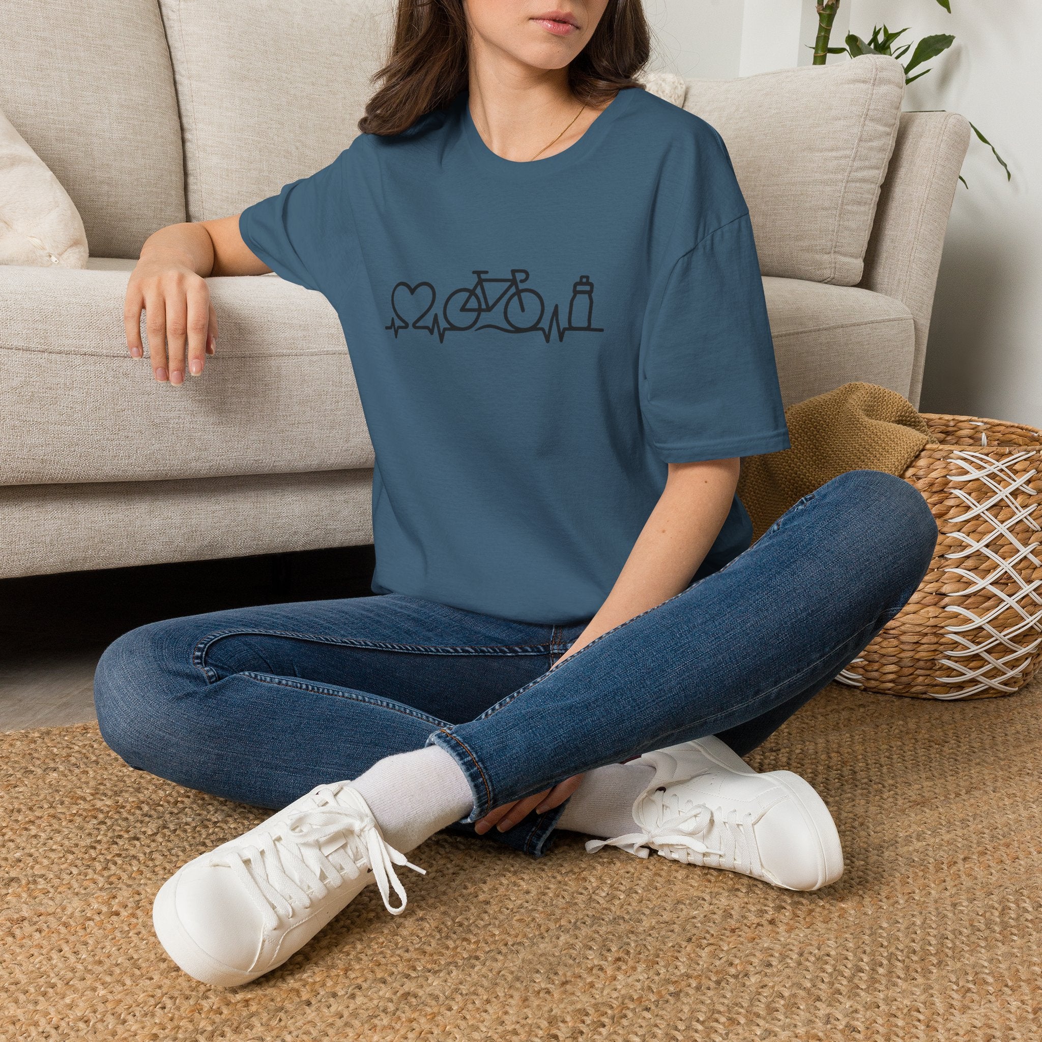 Bicycle on heartbeat line T-Shirt
