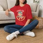 Cycling Cat Illustration T-Shirt