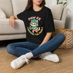 Cycling Cat Illustration T-Shirt