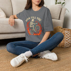 Skeleton Riding Flaming Bicycle T-Shirt