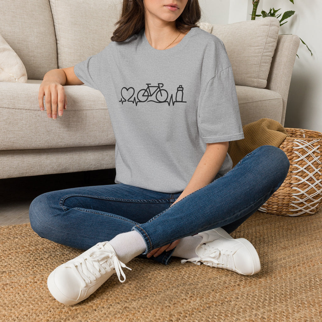 Bicycle on heartbeat line T-Shirt