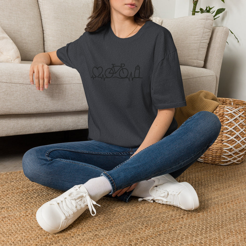 Bicycle on heartbeat line T-Shirt