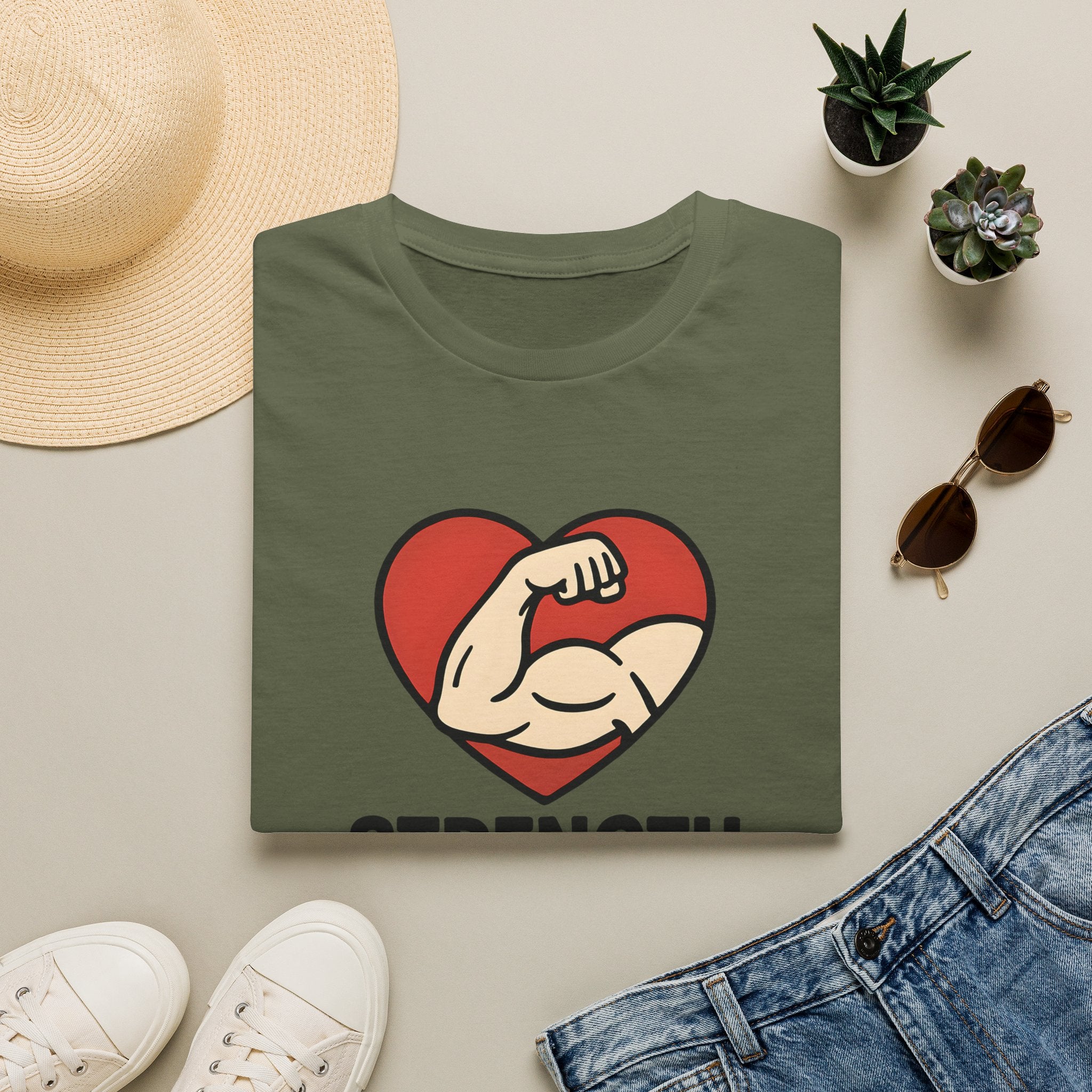Powerful Heart Emblem T-Shirt