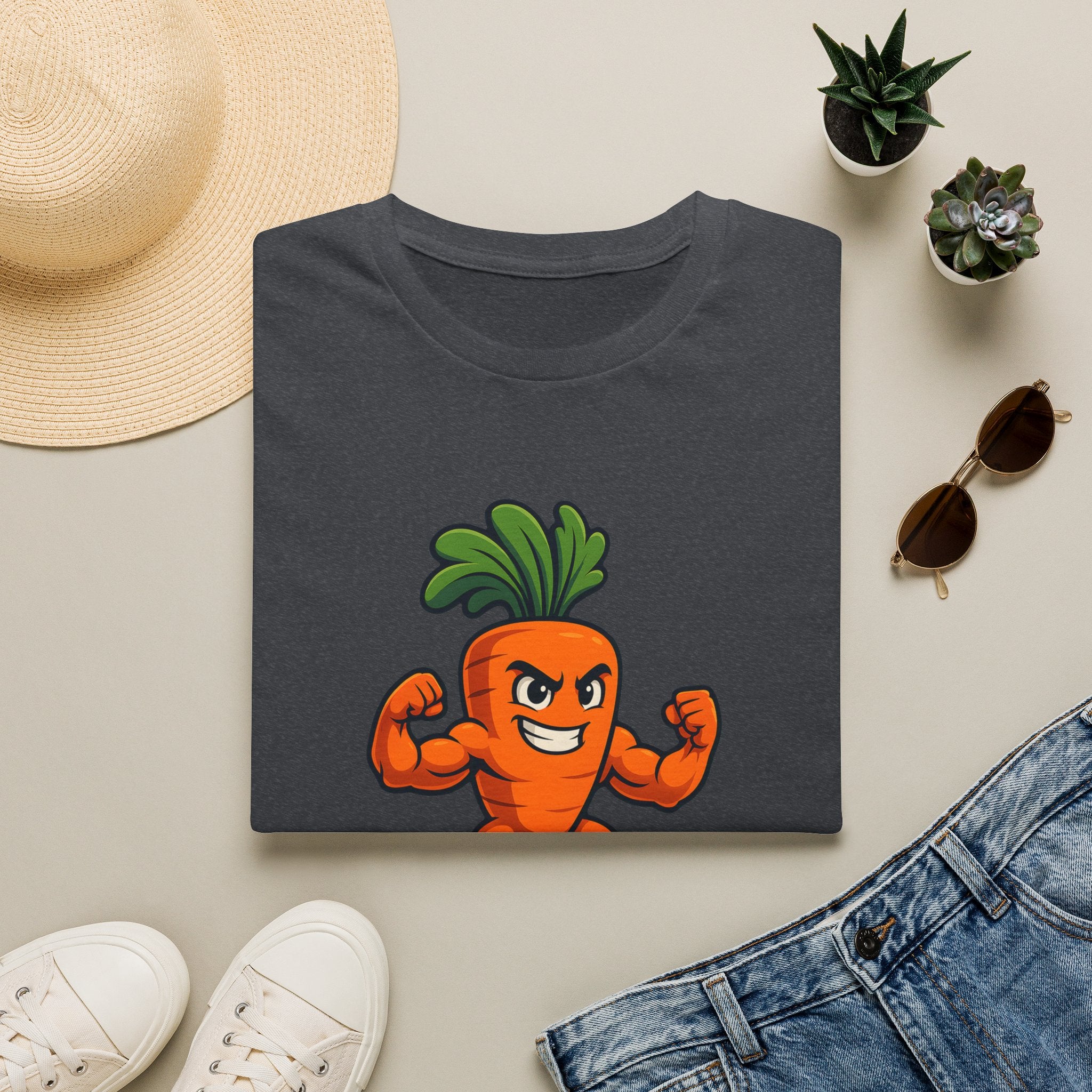 Muscular Carrot Mascot T-Shirt